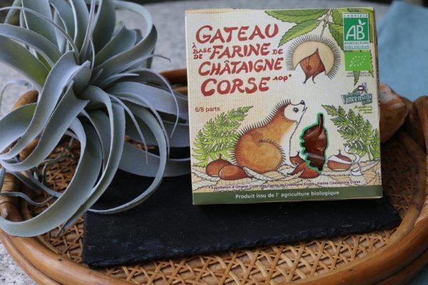 GÂTEAU À  LA FARINE DE CHÂTAIGNE AOP BIO
