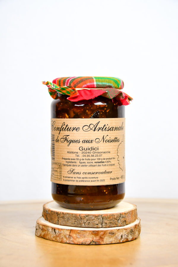 CONFITURE DE FIGUES-NOISETTES-corse