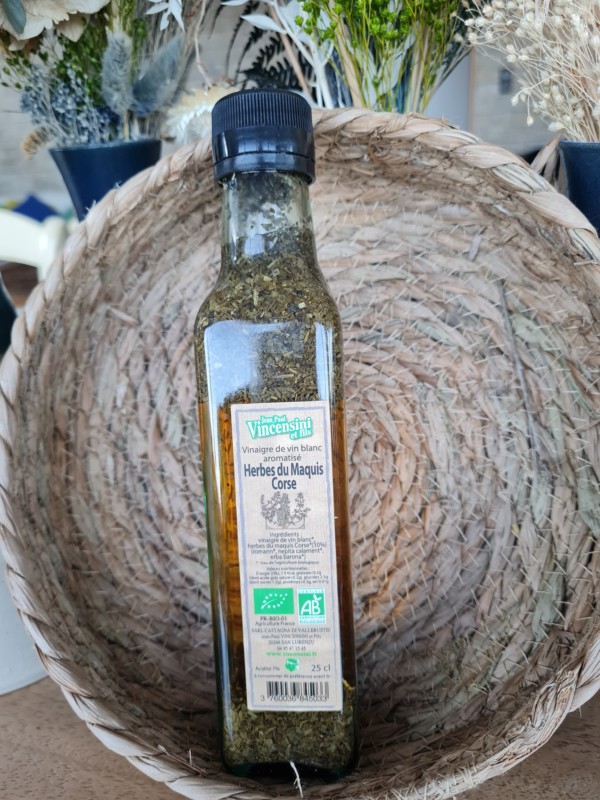 VINAIGRE DE VIN BLANC HERBES DU MAQUIS-corse