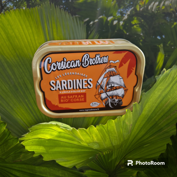 SARDINES A L'HUILE D'OLIVE ET SAFRAN corse bio-corse