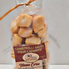 CANISTRELLI SALES POUR L'APERITIF TOMME CORSE 150 GR