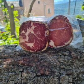DUO DE CHARCUTERIE COPPA/LONZO A LA PIECE ( ENTRE 500 et 600 GR)